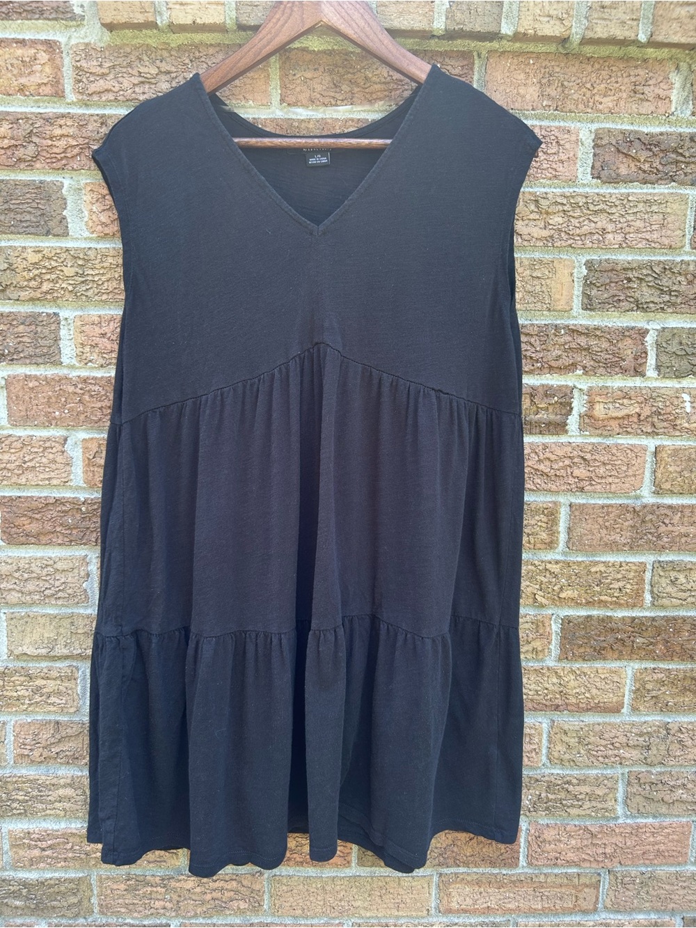 Social Standard by Sanctuary Sleeveless V-Neck Black Mini Dress/ shirt size L
